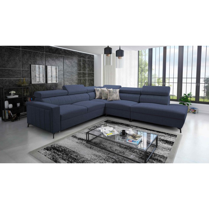 Arco VIII Ecksofa mit Schlaffunktion, verstellbare Kopfstützen tka