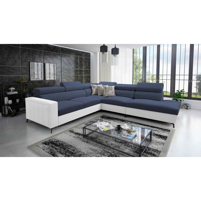 Arco VIII Ecksofa mit Schlaffunktion, verstellbare Kopfstützen tka