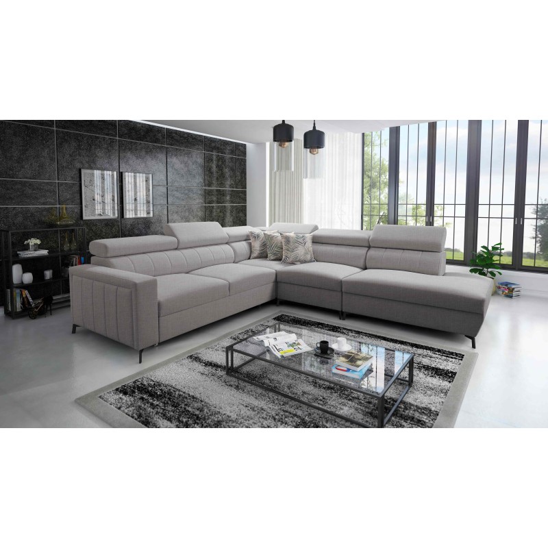 Arco VIII Ecksofa mit Schlaffunktion, verstellbare Kopfstützen tka