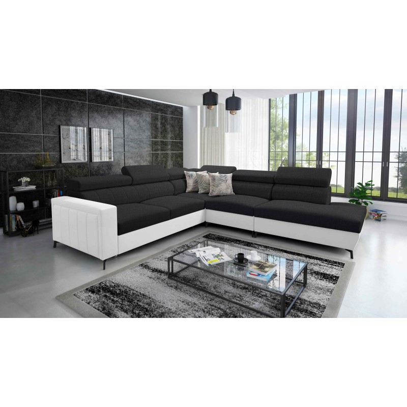 Arco VIII Ecksofa mit Schlaffunktion, verstellbare Kopfstützen tka