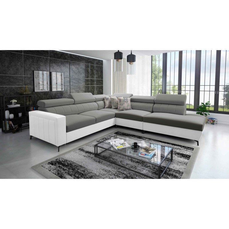 Arco VIII Ecksofa mit Schlaffunktion, verstellbare Kopfstützen tka