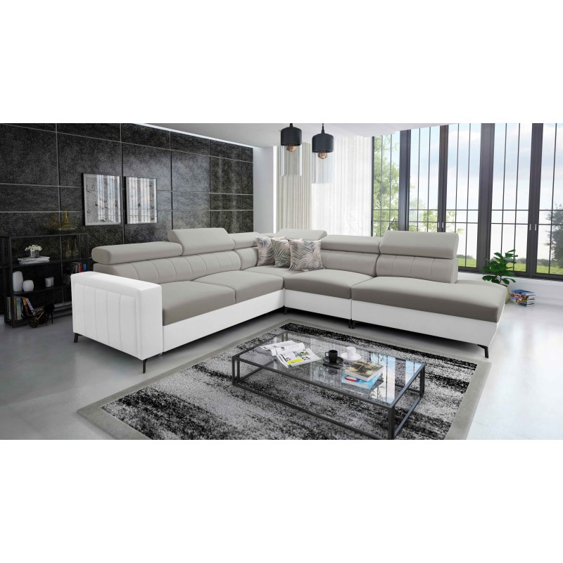 Arco VIII Ecksofa mit Schlaffunktion, verstellbare Kopfstützen tka