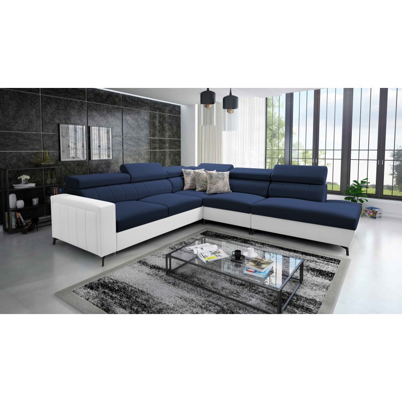 Arco VIII Ecksofa mit Schlaffunktion, verstellbare Kopfstützen tka