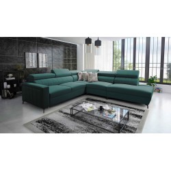 Arco VIII Ecksofa mit Schlaffunktion, verstellbare Kopfstützen tka