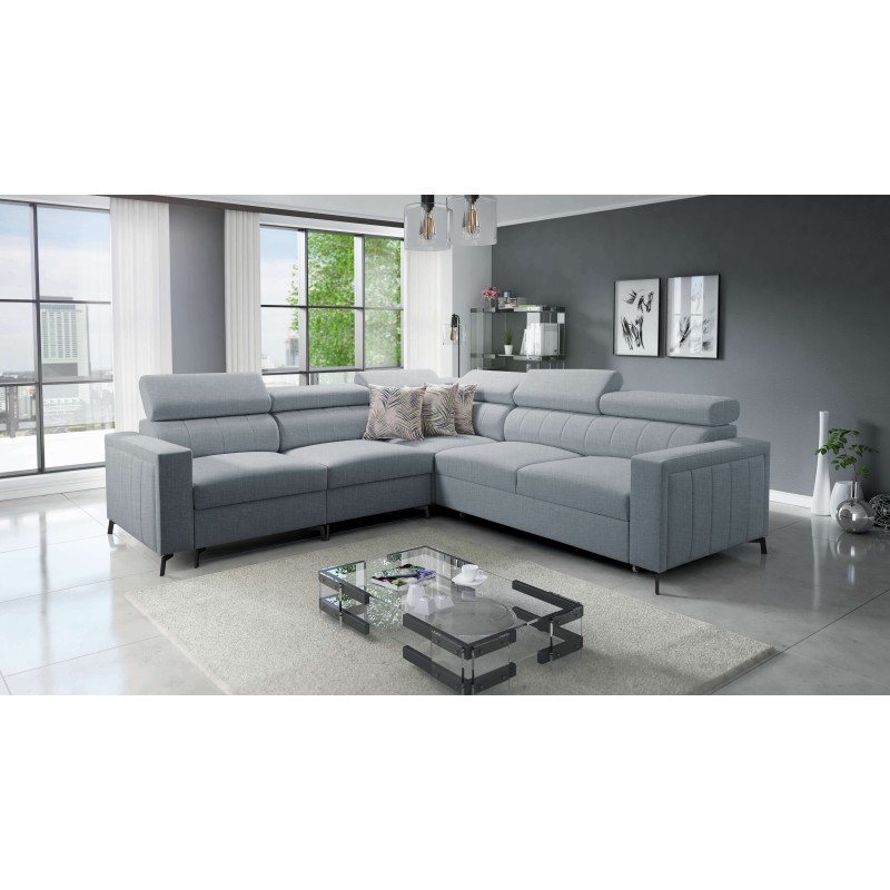 Ecksofa Arco IV mit Schlaffunktion, Stoff Plecionka, Sawana 72 - Eleganz und Funktionalität Ecksofa Arco IV mit Schlaffunktion, Stoff Plecionka, Sawana 72 - Eleganz und Funktionalität