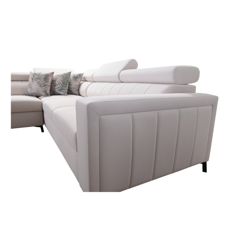 Ecksofa Arco IV mit Schlaffunktion, Stoff Flechtwerk, Sawana 80 + Kunstleder - Eleganz und Funktionalität Ecksofa Arco IV mit Schlaffunktion, Stoff Flechtwerk, Sawana 80 + Kunstleder - Eleganz und Funktionalität