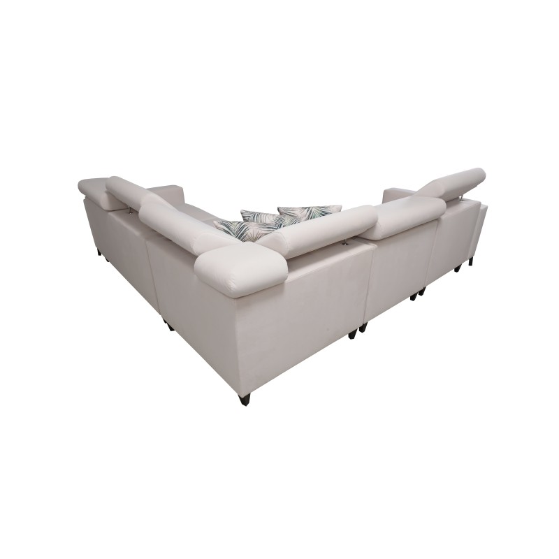 Ecksofa Arco IV mit Schlaffunktion, Stoffgeflecht, Sawana 72 + Kunstleder - Eleganz und Funktionalität Ecksofa Arco IV mit Schlaffunktion, Stoffgeflecht, Sawana 72 + Kunstleder - Eleganz und Funktionalität