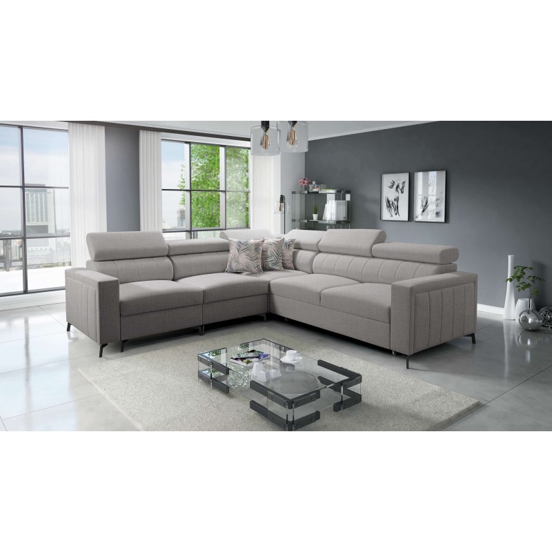 Arco IV corner sofa with a sleeping function, Plecionka fabric, Sawana 11 - elegance and functionality