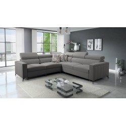 Ecksofa Arco IV mit Schlaffunktion, Stoff Velvet, Mono 246 - Eleganz und Funktionalität