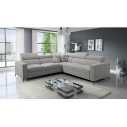 Ecksofa Arco IV mit Schlaffunktion, Stoff Velvet, Mono 244 - Eleganz und Funktionalität