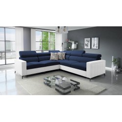 Ecksofa Arco IV mit Schlaffunktion, Stoff Velvet, Mono 241 + Kunstleder - Eleganz und Funktionalität