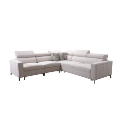 Narożnik Arco IV z funkcją spania, tkanina Velvet, Mono 239 + Ecoskóra - elegancja i funkcjonalność Narożnik Arco IV z funkcją spania, tkanina Velvet, Mono 239 + Ecoskóra - elegancja i funkcjonalność