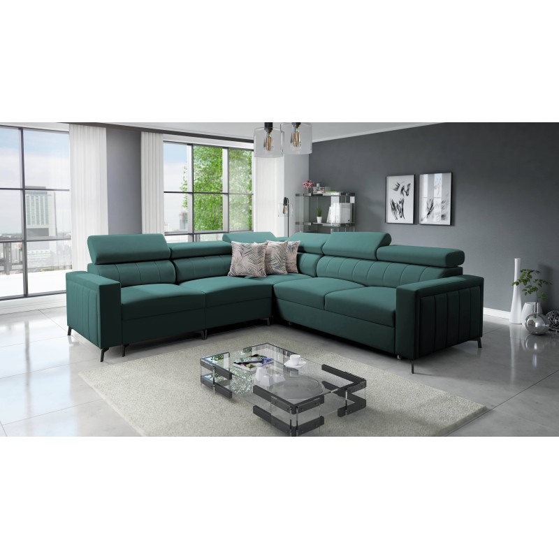 Esquina Arco IV con función de cama, tela de terciopelo, Mono 238 - elegancia y funcionalidad Esquina Arco IV con función de cama, tela de terciopelo, Mono 238 - elegancia y funcionalidad