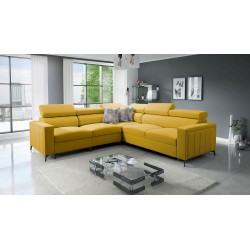 Ecksofa Arco IV mit Schlaffunktion, Stoff Velvet, Mono 236 - Eleganz und Funktionalität