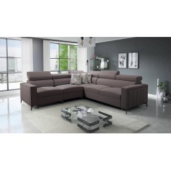 Ecksofa Arco IV mit Schlaffunktion, Stoff Velvet, Mono 234 - Eleganz und Funktionalität