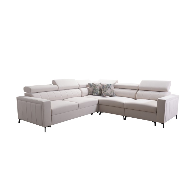 Ecksofa Arco IV mit Schlaffunktion, Stoff Flechtwerk, Sawana 80 + Kunstleder - Eleganz und Funktionalität Ecksofa Arco IV mit Schlaffunktion, Stoff Flechtwerk, Sawana 80 + Kunstleder - Eleganz und Funktionalität