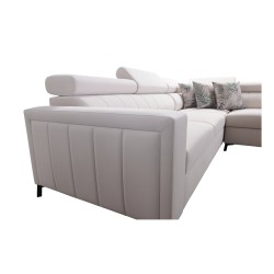 Arco IV Corner Sofa with Sleeping Function, Fabric Weave, Sawana 14 + Eco-leather - Elegance and Functionality