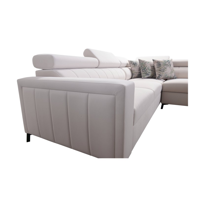 Narożnik Arco IV z funkcją spania, tkanina Velvet, Mono 246 + Ecoskóra - elegancja i funkcjonalność Narożnik Arco IV z funkcją spania, tkanina Velvet, Mono 246 + Ecoskóra - elegancja i funkcjonalność