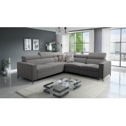 Ecksofa Arco IV mit Schlaffunktion, Stoff Velvet, Mono 246 - Eleganz und Funktionalität