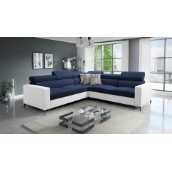 Ecksofa Arco IV mit Schlaffunktion, Stoff Velvet, Mono 241 + Kunstleder - Eleganz und Funktionalität
