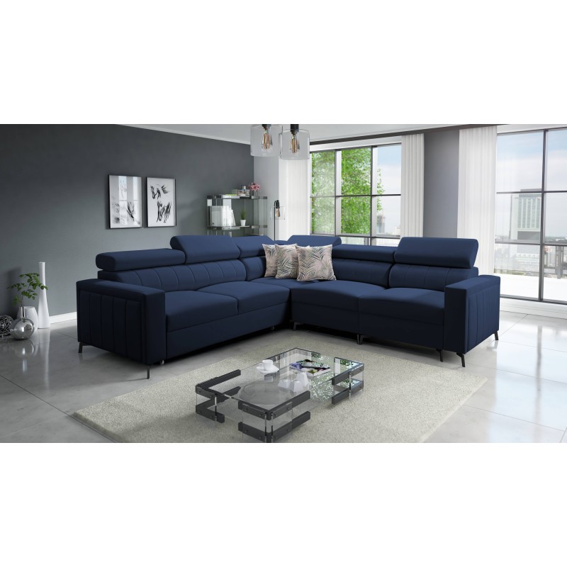 Esquinero Arco IV con función para dormir, tela Velvet, Mono 241 - elegancia y funcionalidad