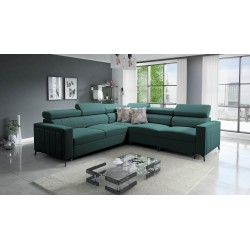 Narożnik Arco IV z funkcją spania, tkanina Velvet, Mono 238 - elegancja i funkcjonalność