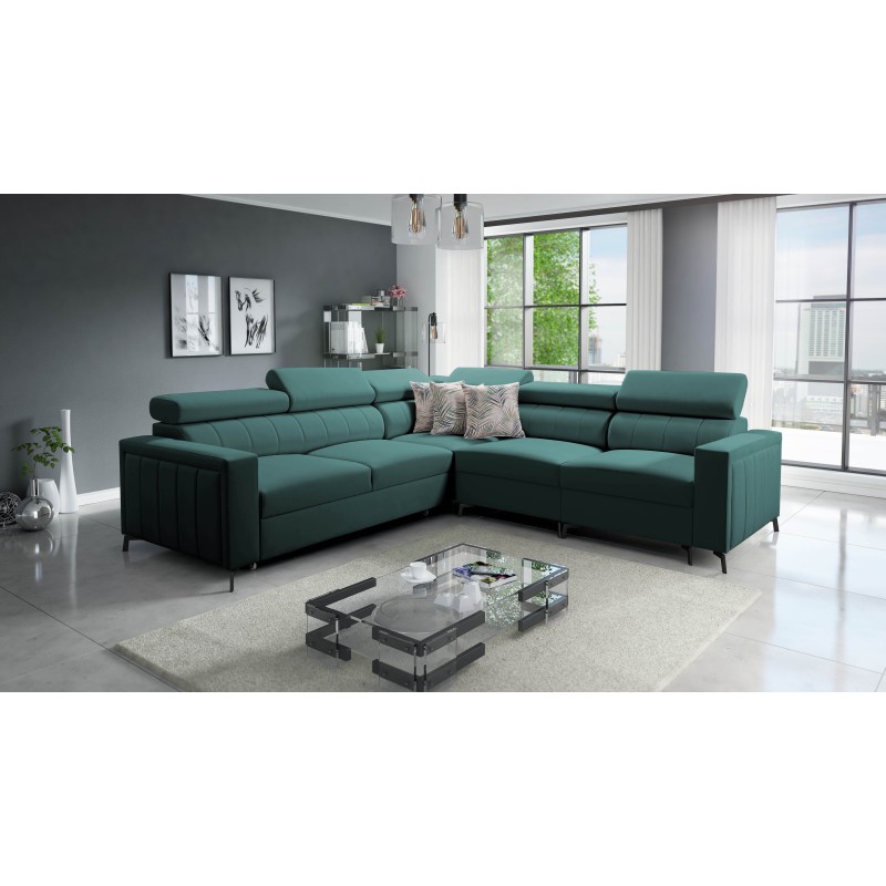 Narożnik Arco IV z funkcją spania, tkanina Velvet, Mono 238 - elegancja i funkcjonalność Narożnik Arco IV z funkcją spania, tkanina Velvet, Mono 238 - elegancja i funkcjonalność