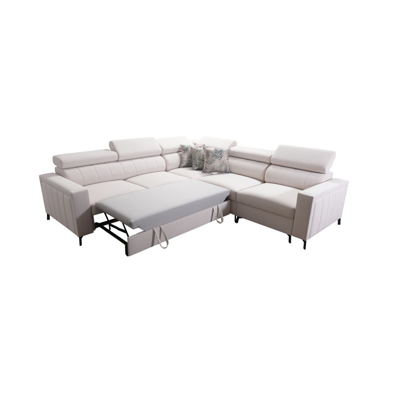 Narożnik Arco IV z funkcją spania, tkanina Velvet, Mono 236 + Ecoskóra - elegancja i funkcjonalność Narożnik Arco IV z funkcją spania, tkanina Velvet, Mono 236 + Ecoskóra - elegancja i funkcjonalność