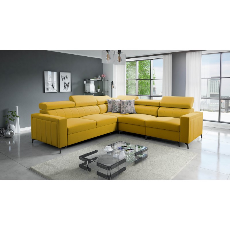Ecksofa Arco IV mit Schlaffunktion, Stoff Velvet, Mono 236 - Eleganz und Funktionalität Ecksofa Arco IV mit Schlaffunktion, Stoff Velvet, Mono 236 - Eleganz und Funktionalität