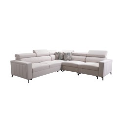 Ecksofa Arco IV mit Schlaffunktion, Stoff Velvet, Mono 234 + Kunstleder - Eleganz und Funktionalität Ecksofa Arco IV mit Schlaffunktion, Stoff Velvet, Mono 234 + Kunstleder - Eleganz und Funktionalität