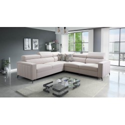 Ecksofa Arco IV mit Schlaffunktion, Stoff Velvet, Mono 231 - Eleganz und Funktionalität