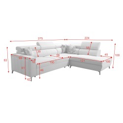 Esquina Arco III maxi con función de dormir - comodidad y elegancia en uno.