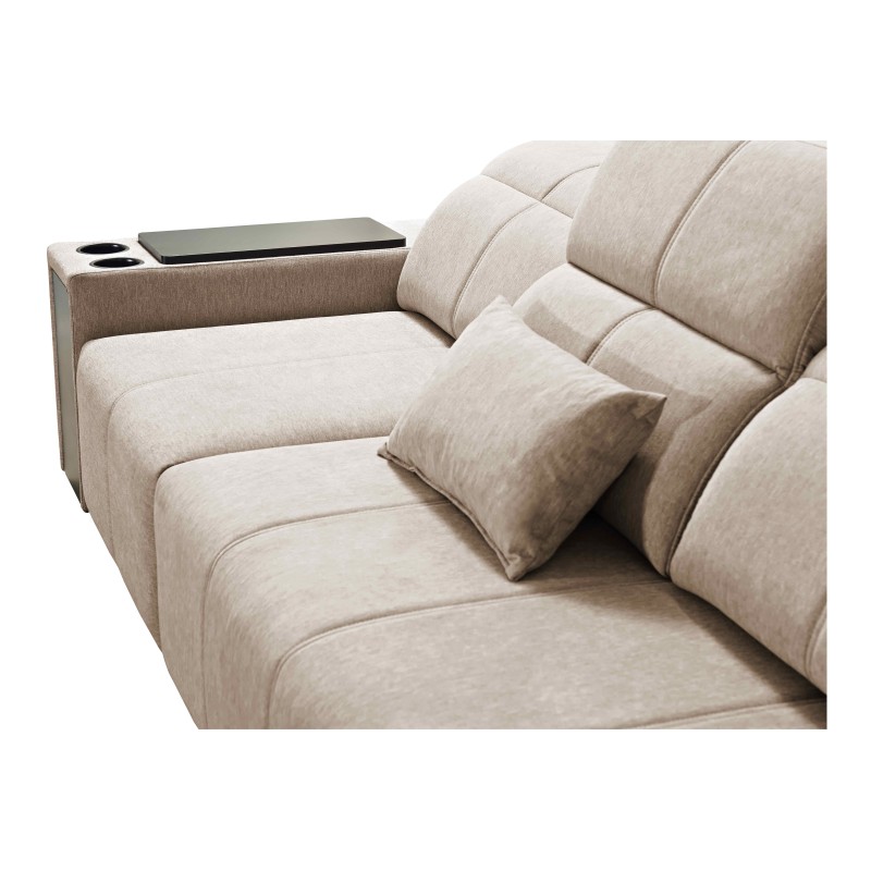 Elegantes Ecksofa Milano XII mit Schlaffunktion - Stoff Flechtwerk, Verita 88 Elegantes Ecksofa Milano XII mit Schlaffunktion - Stoff Flechtwerk, Verita 88