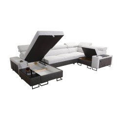 Narożnik w kształcie U Prestige IV mini z funkcją spania - doskonałe połączenie stylu i funkcjonalności Narożnik w kształcie U Prestige IV mini z funkcją spania - doskonałe połączenie stylu i funkcjonalności