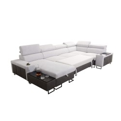 Narożnik w kształcie U Prestige IV mini z funkcją spania - doskonałe połączenie stylu i funkcjonalności Narożnik w kształcie U Prestige IV mini z funkcją spania - doskonałe połączenie stylu i funkcjonalności