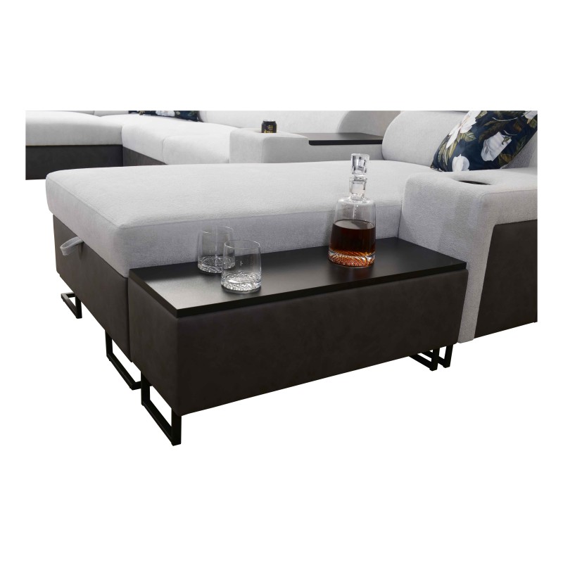 Narożnik w kształcie U Prestige IV maxi z funkcją spania i portem usb | Miękka w dotyku, Freya 210.18 + Tauro 8207 Narożnik w kształcie U Prestige IV maxi z funkcją spania i portem usb | Miękka w dotyku, Freya 210.18 + Tauro 8207