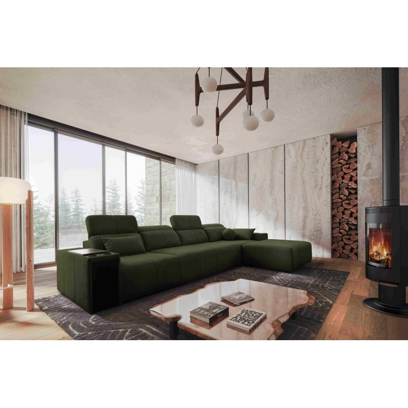 Elegancki Narożnik Milano XII z funkcją spania - Tkanina Plecionka, Verita 39 Elegancki Narożnik Milano XII z funkcją spania - Tkanina Plecionka, Verita 39