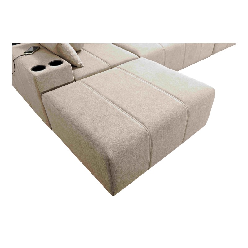 Elegantes Ecksofa Milano XII mit Schlaffunktion - Gewebter Stoff, Verita 80 Elegantes Ecksofa Milano XII mit Schlaffunktion - Gewebter Stoff, Verita 80