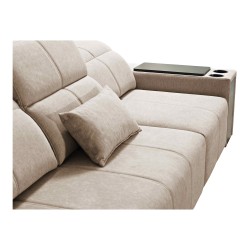 Elegant Milano XII Corner Sofa with Sleeping Function - Woven Fabric, Verita 80