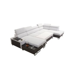 U-förmiges Ecksofa Prestige VI mit Schlaffunktion, Weich im Griff, Freya 210.23 + Tauro 8207, USB-Anschluss - Luxus in Ihrem Woh U-förmiges Ecksofa Prestige VI mit Schlaffunktion, Weich im Griff, Freya 210.23 + Tauro 8207, USB-Anschluss - Luxus in Ihrem Woh