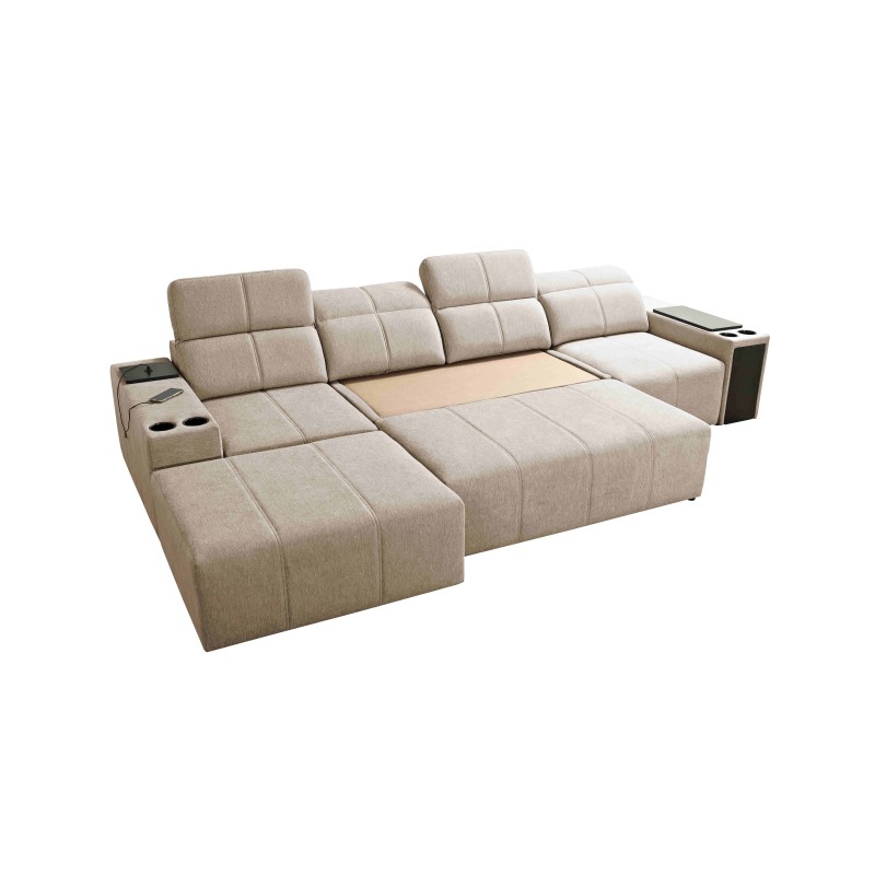 Elegantes Ecksofa Milano XII mit Schlaffunktion - Gewebter Stoff, Verita 80 Elegantes Ecksofa Milano XII mit Schlaffunktion - Gewebter Stoff, Verita 80