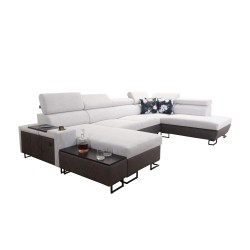 U-shaped Prestige VI sectional sofa with sleeping function, Soft to the touch, Freya 210.25 + Tauro 8207, USB port - Luxury in Y U-shaped Prestige VI sectional sofa with sleeping function, Soft to the touch, Freya 210.25 + Tauro 8207, USB port - Luxury in Y