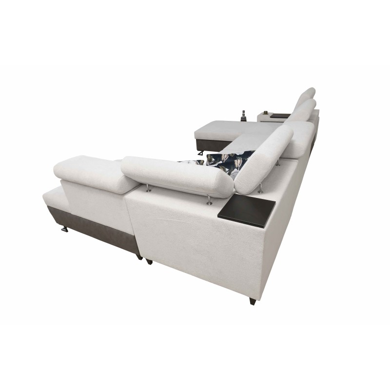 U-shaped Prestige VI sectional sofa with sleeping function, Soft to the touch, Freya 210.25 + Tauro 8207, USB port - Luxury in Y U-shaped Prestige VI sectional sofa with sleeping function, Soft to the touch, Freya 210.25 + Tauro 8207, USB port - Luxury in Y