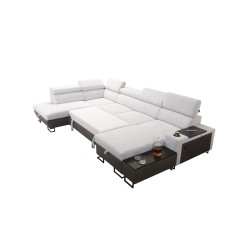 U-shaped corner sofa Prestige VI with a sleeping function, soft to the touch, Freya 210.04 + Tauro 8202, USB port - Luxury in yo U-shaped corner sofa Prestige VI with a sleeping function, soft to the touch, Freya 210.04 + Tauro 8202, USB port - Luxury in yo