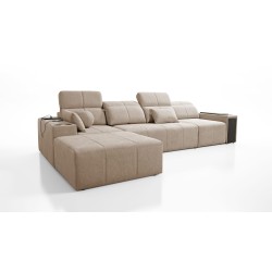 Elegantes Ecksofa Milano XII mit Schlaffunktion - Gewebestoff, Verita 76