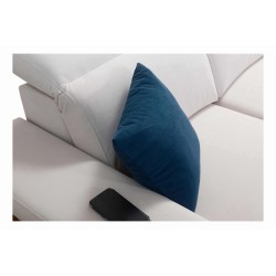 Esquina Alto I con función de cama y reposacabezas ajustables en tela Plecionka, Sawana 25 | Tus Muebles Ideales