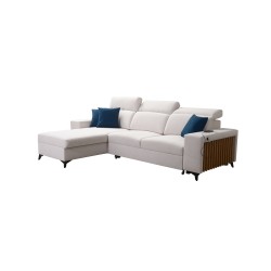 Alto I corner sofa with a sleeping function and adjustable headrests in Plecionka fabric, Sawana 14 | Your Ideal Furniture