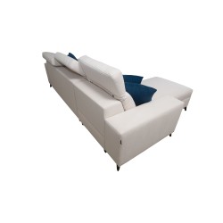 Esquina Alto I con función de cama y reposacabezas ajustables en tela Plecionka, Sawana 14 | Tus Muebles Ideales