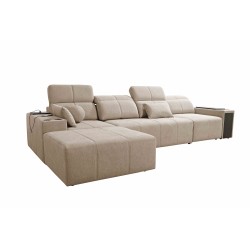 Elegantes Ecksofa Milano XII mit Schlaffunktion - Gewebter Stoff, Verita 54