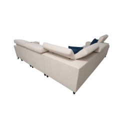 The Alto III corner sofa with slats, a sleeping function, and adjustable headrests in Plecionka fabric, Sawana 25.